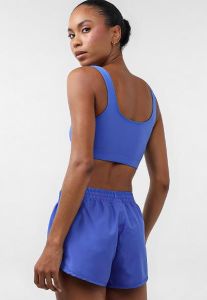 Blue Athletic Bra with Shorts