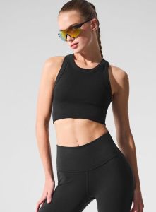 High Neck Sports High Waist Legging Bra Set