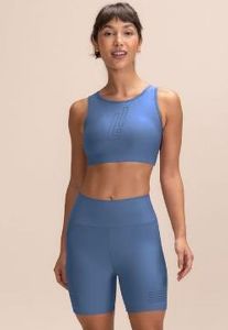 Light Blue Slim Racerback Bra with High Waist Shorts