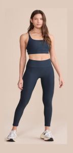 Navy Blue Sports Bra and High Waist Legging