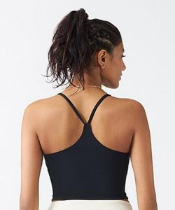 Poly Spandex Black Longline Sports Bra