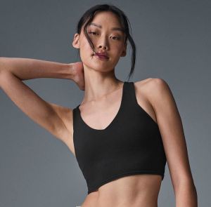 Seamless Black V Neck Bra