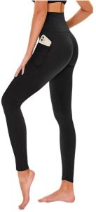 Solid Black High Waist Yoga Legging