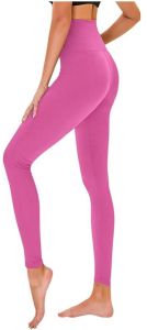 Solid Pink High Waist Yoga Legging