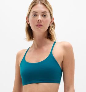 Teal Blue Scoop Sports Bra
