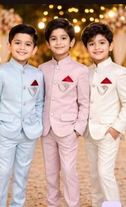 Kids 3pcs Jodhpuri Suit Set