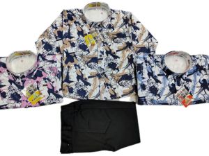Kids White Pant Shirt Set