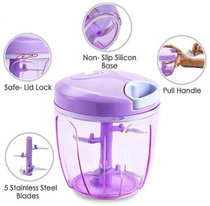 1000 Ml Somunita ABS Plastic Hand Vegetable Chopper