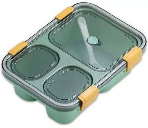3 Compartment Plastic Lunch Box