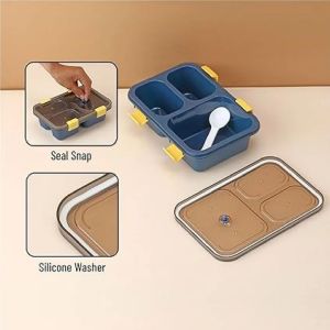 3 Compartment Plastic Lunch Box