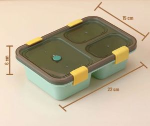 3 Compartment Plastic Lunch Box