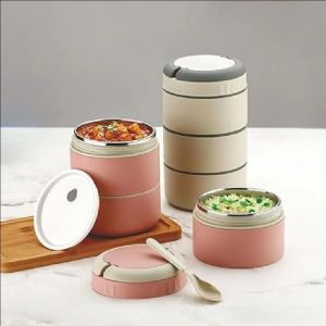 3 Layer Round Bento Lunch Box