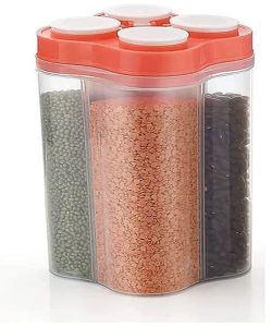 4 Section Plastic Food Storage Container