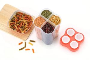 4 Section Plastic Food Storage Container