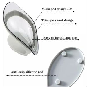 Plastic Soap Dish Leaf Shape Soap Holder