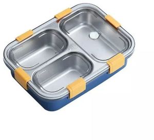 Stainless Steel 3 Compartment Leak Proof Lunch Box
