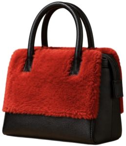 Premium Faux Fur Ladies Tote Handbag
