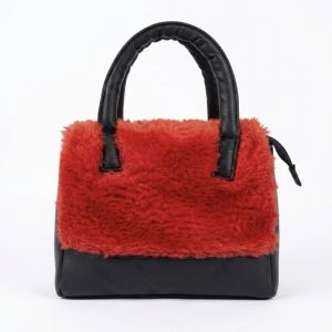 Premium Faux Fur Ladies Tote Handbag