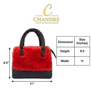 Premium Faux Fur Ladies Tote Handbag