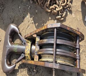Three Sheave Wire Rope Pulley Block