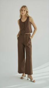 Wide Leg Pants Women Co-Ord Set