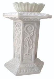 2.5 Feet White Marble Tulsi Stand