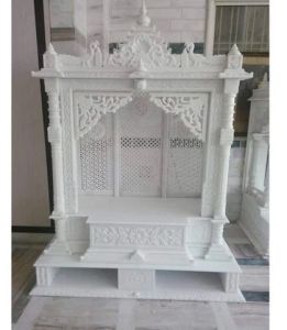 6 Feet Carved White Marble Temple