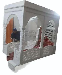 6 Feet White Marble Mazar