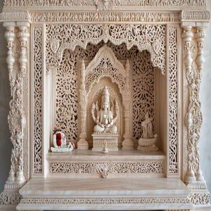 7 Feet White Marble Temple