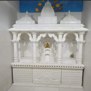 7 Feet White Marble Gazebo Temple