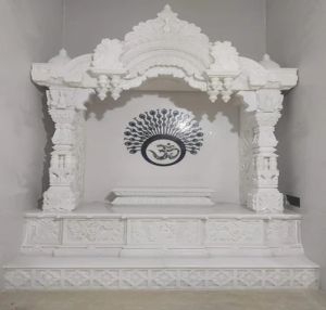 Floor Mounted White Marble Temple