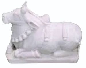 Marble Nandi Statue