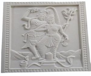 Marble Wall Shiv Parvati Scenery
