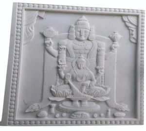 White Marble Vishnu Laxmi Scenery