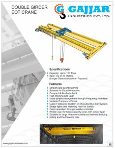 Industrial 10 Ton Single Girder EOT Crane