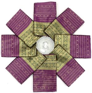 Checked Soft Lichi Silk Sarees