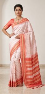 Contrast Soft Lichi Silk Sarees