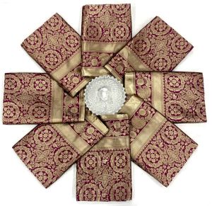 Jacquard Border Soft Lichi Silk Sarees