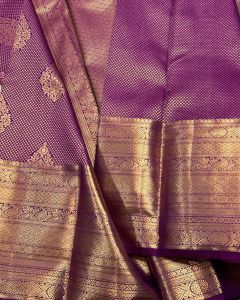 Purple Soft Lichi Silk Sarees