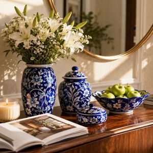 Blue Pottery Set