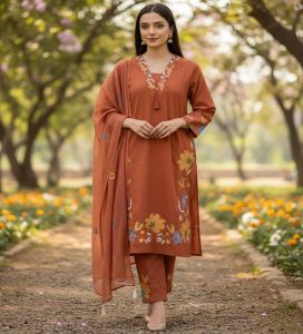 Ladies Floral Cotton Suit