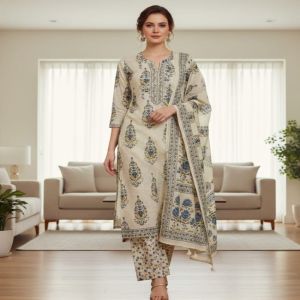 Ladies Printed Cotton Suit