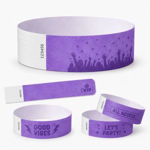 Purple Tyvek Paper Wristband