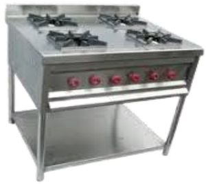 Four Burner Stainless Steel Gas Range