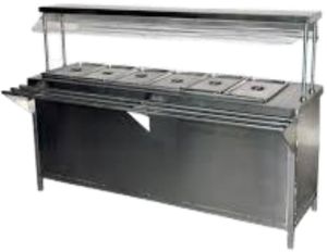 Stainless Steel Hot Bain Marie with Sneeze Guard