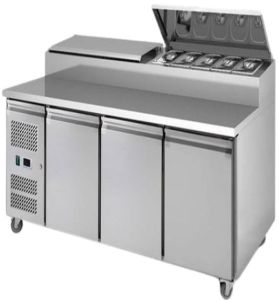 Stainless Steel Under Counter Pizza Makeline Refrigerator