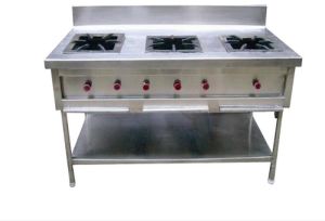 Three Burner Stainless Steel Gas Range