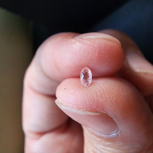 Unique 0.105 CT Briolette Marquise Lab Grown Diamond