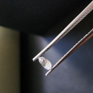 Unique 0.105 CT Briolette Marquise Lab Grown Diamond
