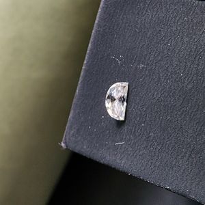 Premium 0.16 CT White Half Moon Shape CVD Diamond